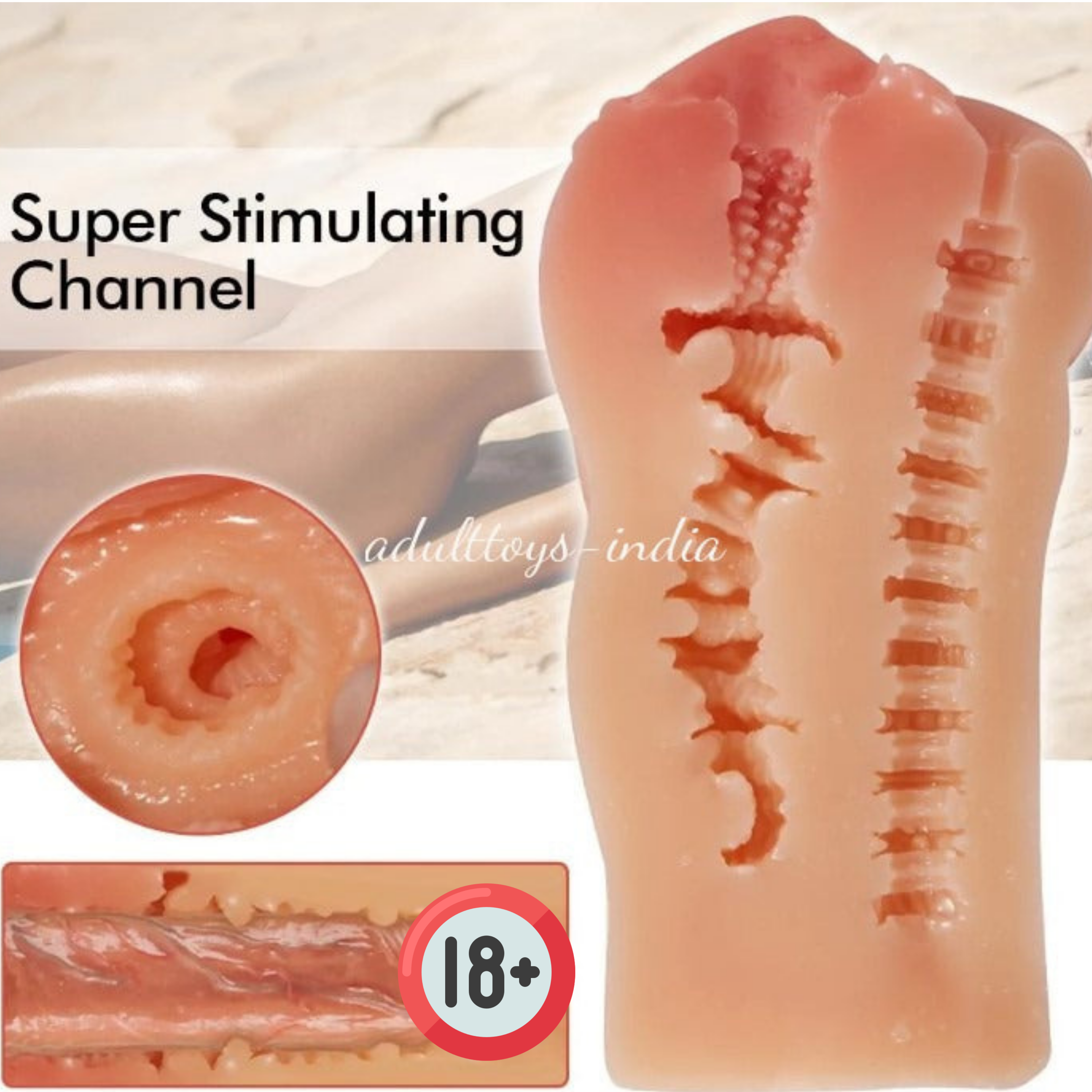 7.1 Inch Tight Va*ina Anal Dual-Channel Pocket Pus*y